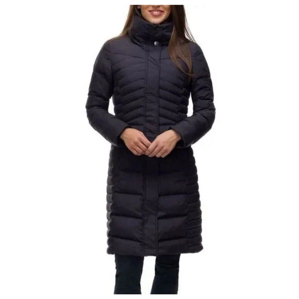 Basin + Range‎ Womens North Star Down Puffer Jacket Parka S Black Hooded Quilted